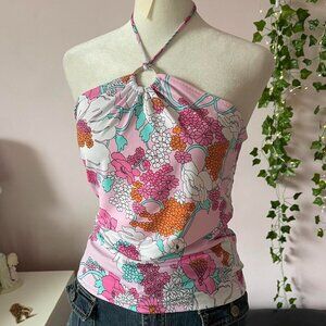 Vintage Floral Halter Top